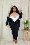 Chevron Sweater Set | Black