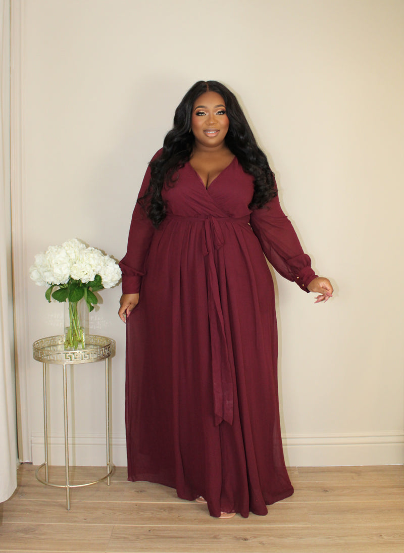 Martini Chiffon Maxi | Merlot