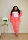 Cardi Jogger Set | Coral