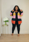 Stripe Me Out Cardi | Hunter Mix