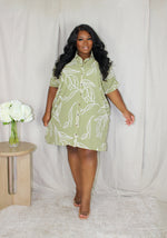 Flowing Shirt Dress | Sage