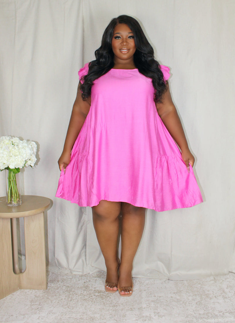 Pretty in Pink Shift Dress | Bubblegum Pink