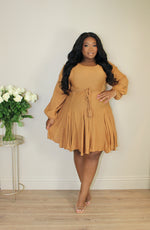 Dance All Night Fit & Flare Dress | Caramel