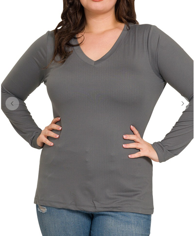 Long Sleeve Top | Gray *Final Sale*