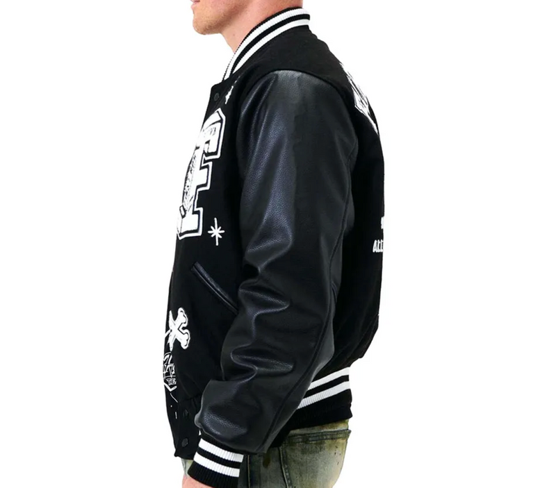 Bulldog Varsity Jacket | Black *Final Sale*