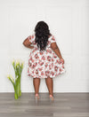 Monroe Fit & Flare Dress | Ivory Floral