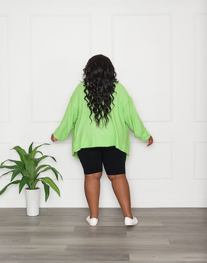Super Soft Knit Cardi | Lime
