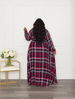 Plaid Maxi Shirtdress | Crimson & White