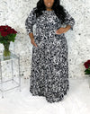 Hidden Rose Maxi | Black & White